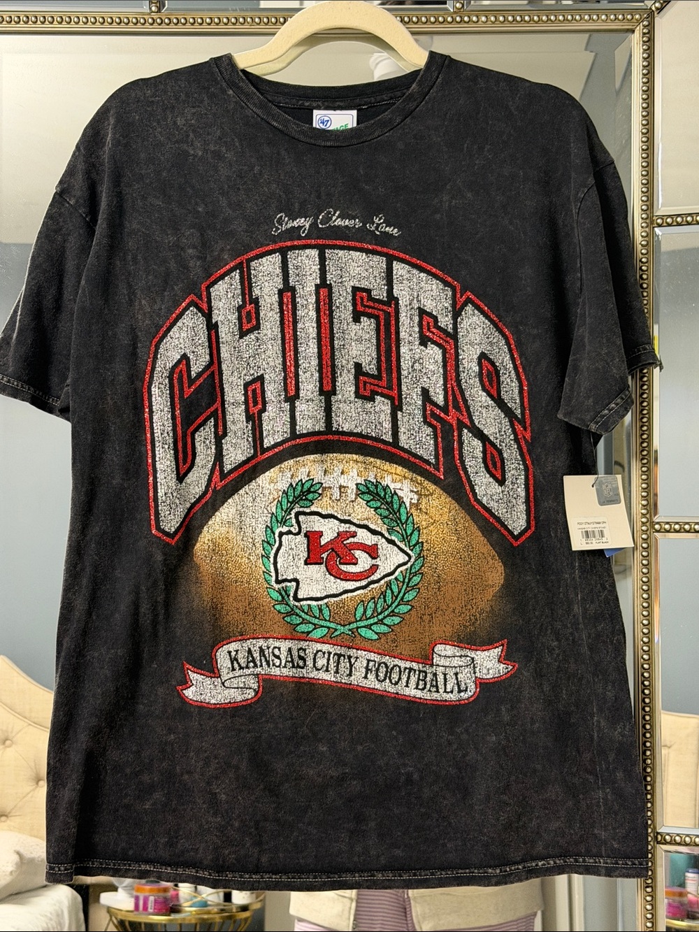 47 Brand Kansas City Chiefs Black Graphic Tee